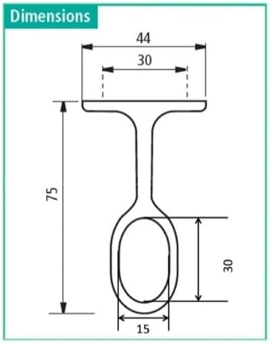Matte Brass Aluminum Oval Wardrobe Tube Closet Rod with Two End Caps and Screws (30 INCH)