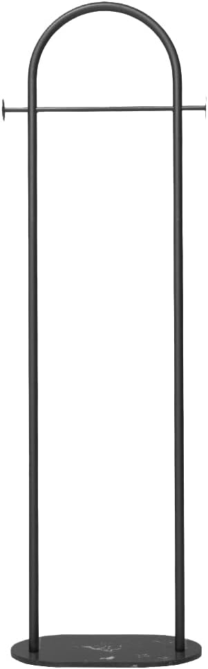 Clothing Rack Marble Base Metal Modern Coat Rack Stand Clothes Rack Stand for Bedroom Standing Garment Rack Heavy Duty Coat Hanger Rack Stand for Bag, Hat, Scarf, Jacket Black