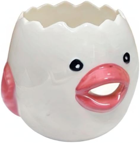 LuoCoCo Cute Egg Separator, Ceramics Vomiting Chicken Egg Yolk White Separator, Practical Household Small Egg Filter Splitter, Kitchen Gadget Baking Assistant Tool, Dishwasher Safe (Pink)