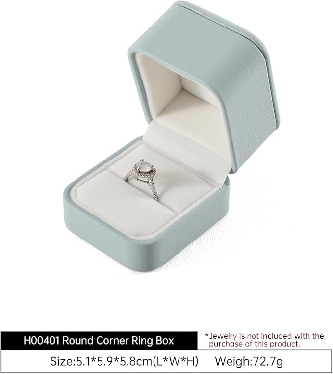 Engagement Ring Box Leather Jewelry Gift Boxes,Teal Jewelry Box,Luxury Engagement Ring Boxes,Premium Jewelry Box For Rings