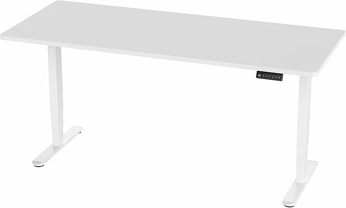 VIVO Electric 71 x 30 in Dual Motor Sit Stand Desk, Memory Height Adjustment, 2B Series, White Top White Frame, DESK-KIT-2W7W