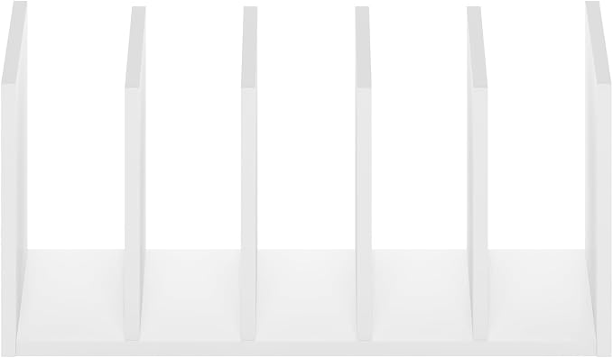 Furinno Hermite Desk Organizers and Accessories with File Holder, Office Organization, Desk Top Book Shelf, for Office Supplies, Plain White