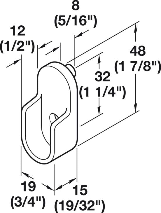 Oval Closet Rod with End Supports (Satin Nickel, 24" Wide Space)