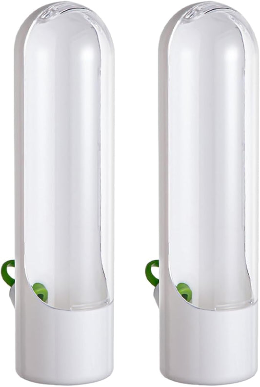 2 Pack Herb Keeper Container for Refrigerator, Clear Storage Bottle for Cilantro Parsley Mint, Fresh Produce Saver, Extends Freshness for 2-3 Weeks