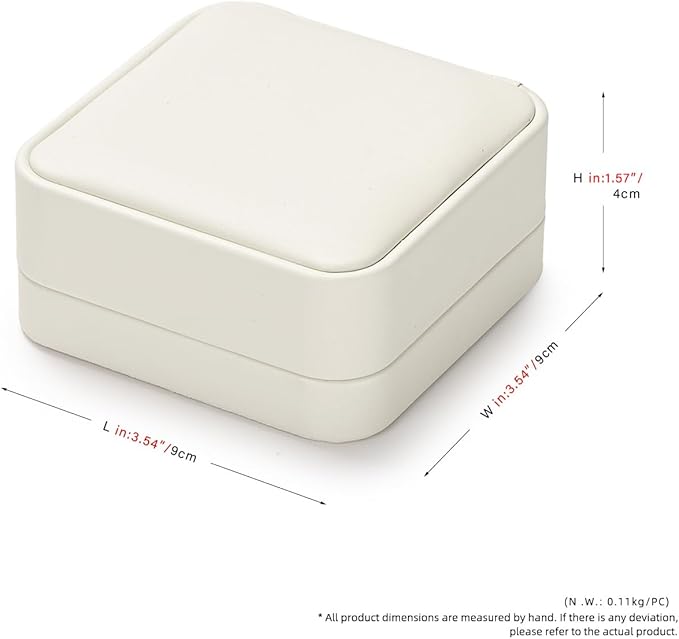 White PU Leather Jewelry Gift Box for Bracelet Small Jewelry Bangle Bracelet Gift Box