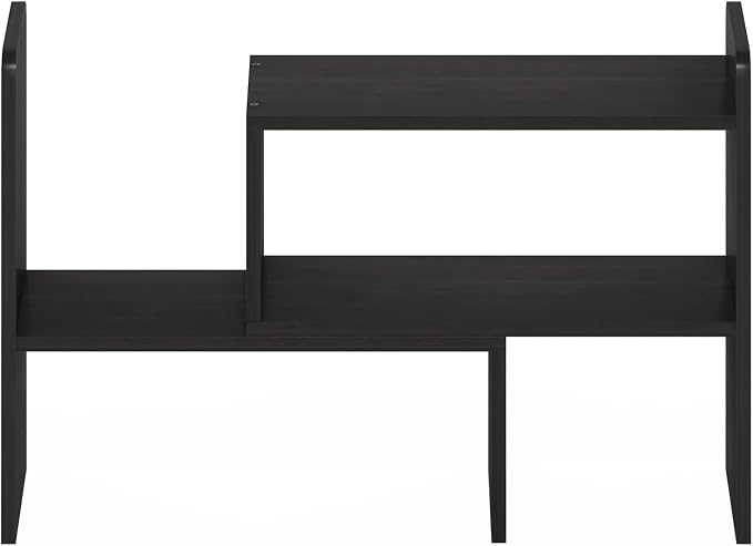 Furinno Classic Desk Organizers and Accessories, Office Organization, Desk Top Book Shelf, for Office Supplies, Office Desk Accessories, Black Espresso