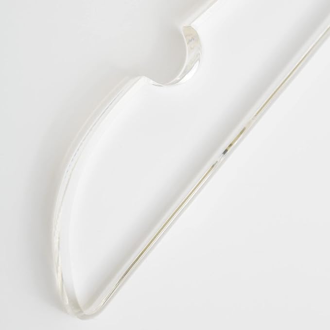 HomeCube USA Clear Acrylic Clothes Hanger with Gold Hooks – Heavy Duty Lucite Closet Organizer, Elegant & Sturdy for Shirts, Dresses, Coats, Suits & Boutique Use (5, Small 13")