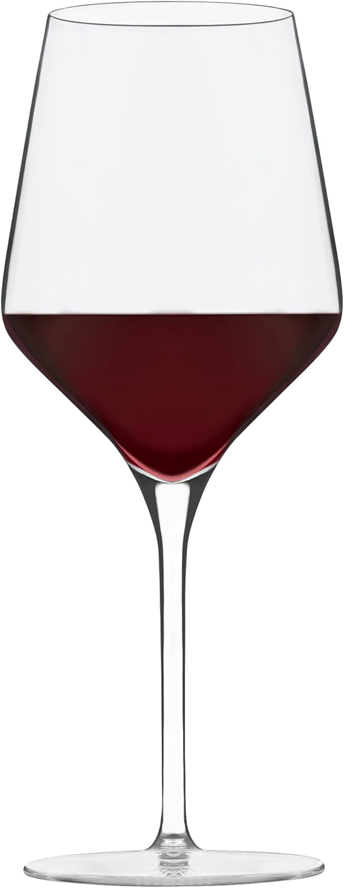 Libbey Signature Greenwich All Purpose Wine Glasses, 16 Oz Angular Wine Glass Set of 4 with Pulled Stem, Stemware Glasses for Cocktails and More