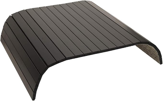 GEHE Sofa Arm Tray Table - Flexible/Foldable Couch Arm Table Perfect for Drink & Snacks (16.5" L x 13.25" W x 0.4" H, Black)