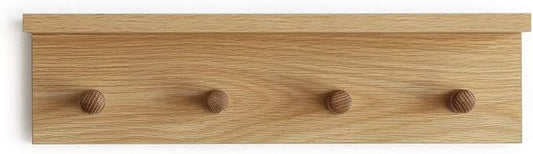 Entrance Coat Rack ,Coat Hooks, Wall-Mounted Wooden Hook Rack, Wall-Mounted Shelves(Oak Colored Finish—A-1)