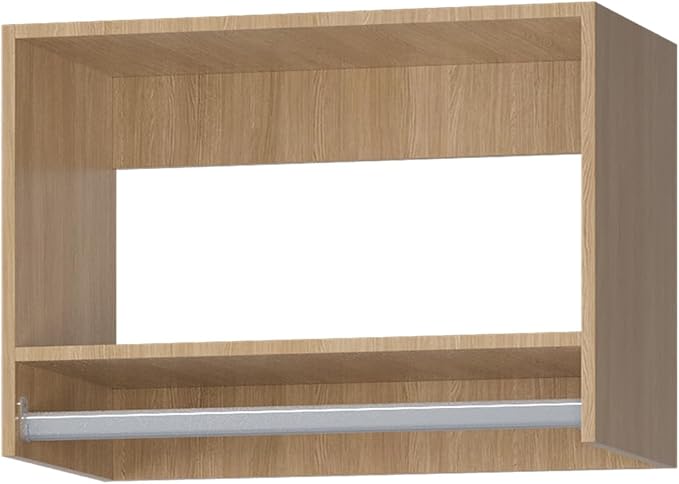 ROOMTEC 31.5" Tall Hanging Closet Unit, Modular Closet System with Hanging Rod, Wardrobe Organizer for Bedroom or Walk-in Closet, Wall Mounted, Customizable Clothes Storage Unit, Wood