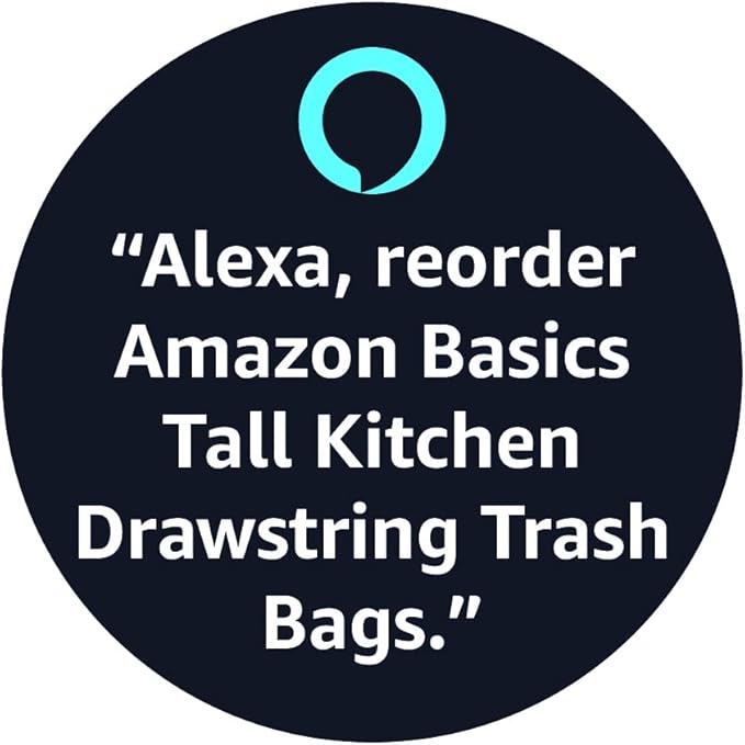 Amazon Basics Tall Kitchen Drawstring Trash Bags, 13 Gallon, Unscented, 45 Count