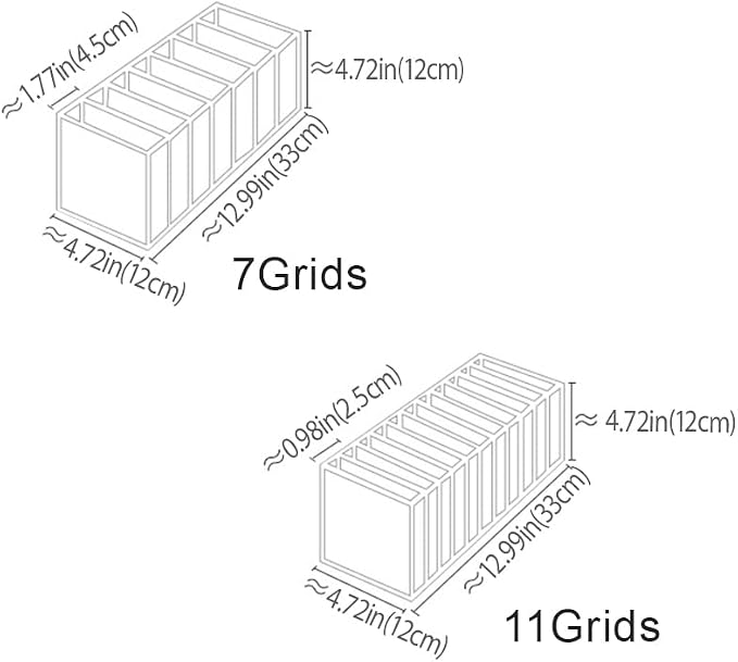 3 Pack Drawer Organizer for Underwears, Sock,Tie Foldable Closet Organizer Drawer Soft Fabric Dresser Drawer Divider Bins for Underwear Socks Ties(3PCS Underware+Socks)