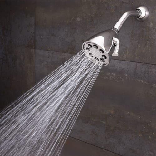 Speakman S-2251-MB Signature Icon Anystream High Pressure Adjustable Solid Brass Shower Head, 2.5 GPM, Matte Black