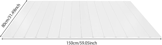 White Wood Grain Foldable Bathtub Cover, PVC Waterproof Dustproof Bath Tub Lid, Heat Preservation Bathroom Tub Tray for Home Hotel Spa (59.06×31.5×0.26)
