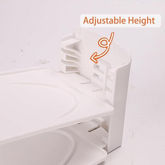 12 Pack Shoe Slots Organizer Adjustable Level Shoe Stacker Holder Storage Space Saving Sneakers Display Tray Rack for Closet (White, 12Pack)