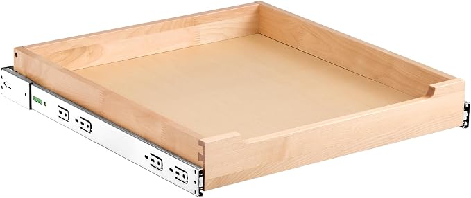 VEVOR Pull Out Cabinet Organizer, 20"W x 21"D Cabinet Drawer, Soft Close Slide out Shelf, Heavy-Duty Sliding Wood Drawer, Bottom Mount Size(20.5"W x 23"D)and Side Mount Size(21"W x 23"D)
