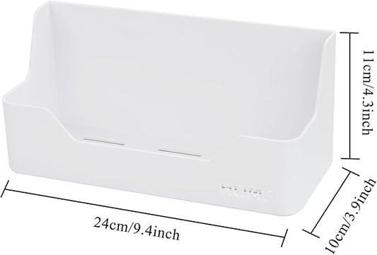 Bedside Shelf,Small Plastic Wall Mounted Adhesive Storage Caddy Shelf Organizer Accessory for Cell Phone,Reading Glasses,Remote Control,Earphone | Great for Home,Office,Dorm (Box Type)