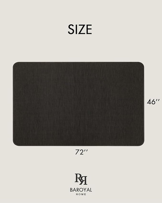BARoyal Office Chair Mat for Hardwood Floor Under Desk Computer Rolling Chair Mat for Wood/Tile Floor Non-Slip Heavy Duty Desk Rug PVC Plastic Hard Floor Protector 46"x 72" (Espresso)