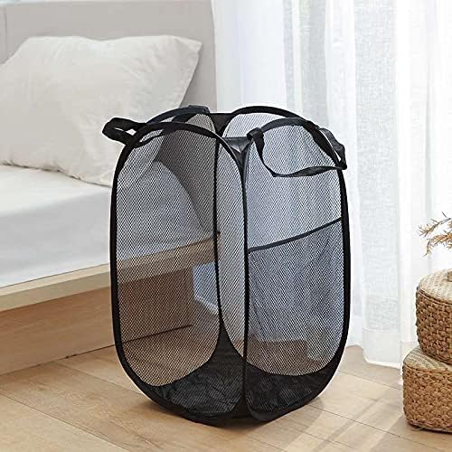 2 pop-up Laundry Hamper,Foldable mesh Laundry Baskets (Each with 2 Reinforced Handles)…