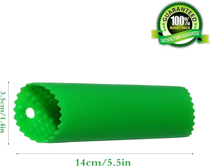 Sinnsally Garlic Peeler Skin Remover Roller Keeper,Easy Quick to Peeled Garlic Cloves with Silicone Tube Roller Garlic Peeling Kitchen Tool(Green)