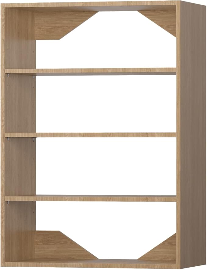 ROOMTEC 25.5" Shelf Short Tower Closet Unit, Modular Closet System with Shelf, Wardrobe Organizer for Bedroom or Walk-in Closet, Wall Mounted, Customizable Clothes Storage Unit, Wood