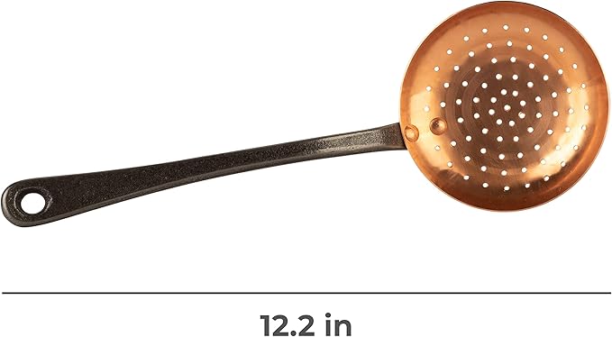 Cuisine Romefort | Copper skimmer with cast iron handle