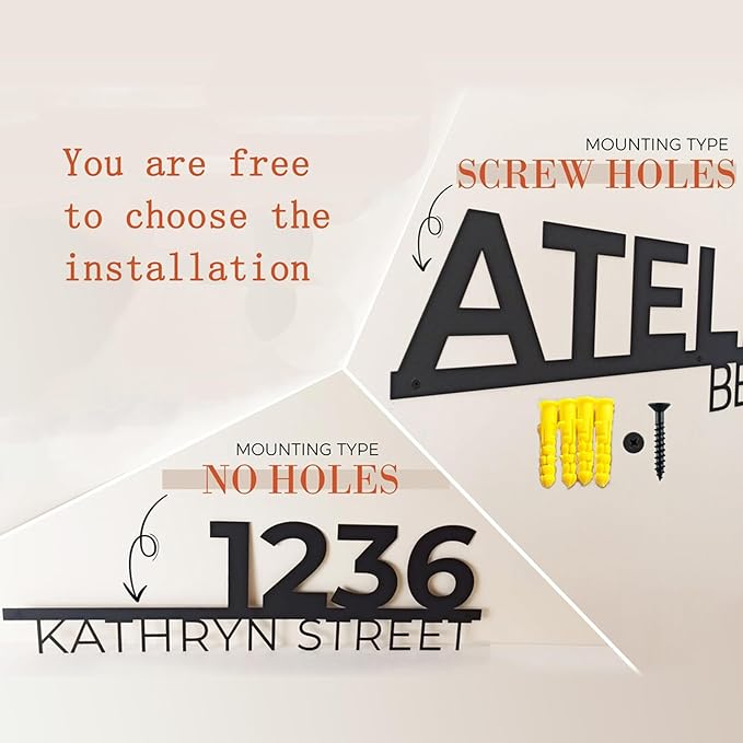 House Signs Personalized Outdoors,Home Address Signs for House,Custom House Number Sign,House Address Plaque for Outside,Custom Metal Signs Outdoor,Outdoor Wall Art,Address Signs for Yard