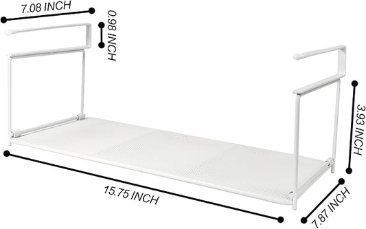 EHKIT Foil and Plastic Wrap Organizer Holder Foldable Under Cabinet Shelf Kitchen Pantry Desk Hanging Storage Rack (White)