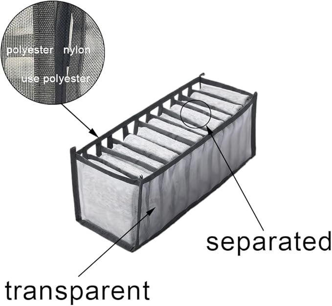 Clothing storage set, suitable for storing socks (Pink-11S-2PCS)