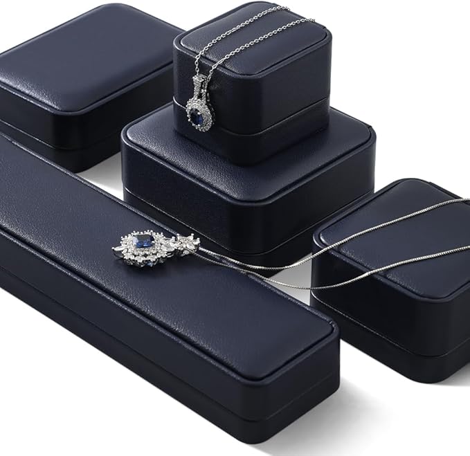 Bracelet Gift Box, Leather Gift Box For Men,Premium Small Gift Boxes,Luxury Bangle Box (Blue)