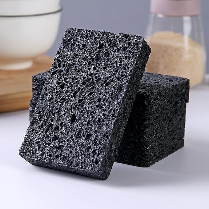 24 - Pack Non-Scratch Scrub Sponges - Sponges for Dishes and Washing Dishes, Cleaning Sponges for Kitchen Home and More(Black)