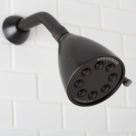 Speakman S-2251-ORB Signature Icon Anystream High Pressure Adjustable Solid Brass Shower Head, Oil-Rubbed Bronze , 2.5 GPM