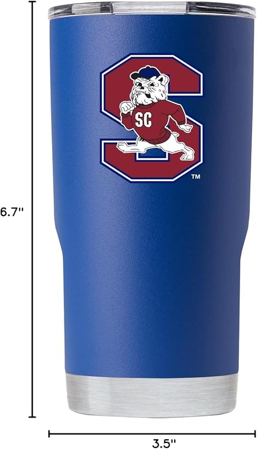 Gametime Sidekicks South Carolina State 20oz Blue Stainless Steel Tumbler - Officially Licensed, 18/8 Stainless Steel, Double-walled, Vacuum-insulated, UV LED Printed Logos