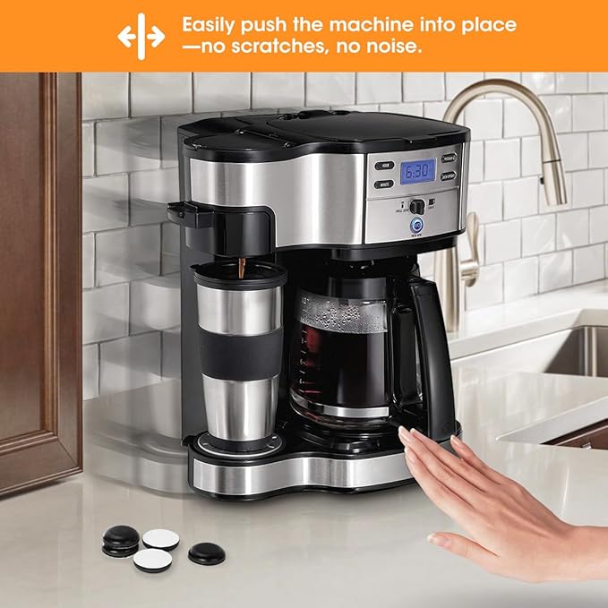 Aieve Black Appliance Slider, 16 Pcs Self Adhesive Appliances Sliders Countertop Caster Wheels, Kitchen Essentials Organization Home Must Have Gadgets
