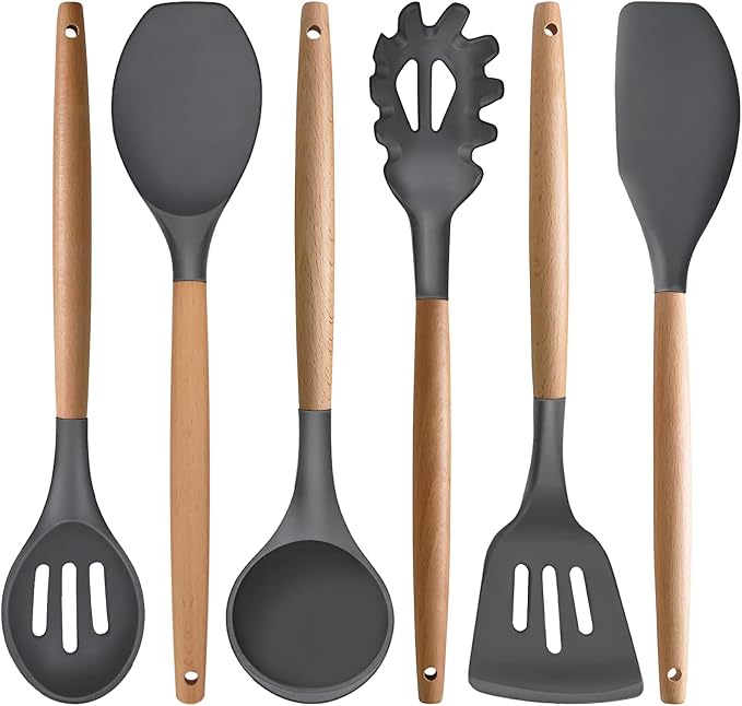 TTVOVO Cooking Utensils Set, Gray 6Pcs
