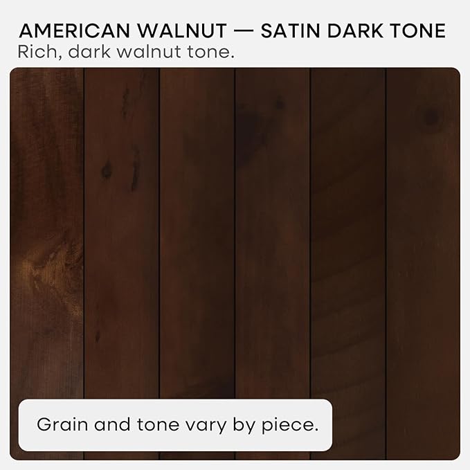 Homeforia Walnut 42 inch Floating Shelves, High End Solid Real Wood 42inch Floating Shelf for Wall, Large Dark Brown 42 inches Long Floating Shelves, Heavy Duty Bracket, 42 X 6.5 X 1.75 inch, Set of 3