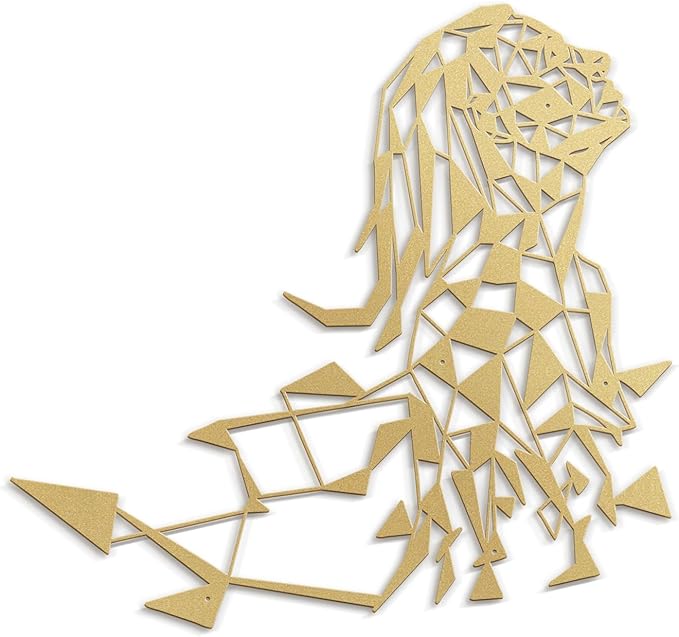 SIGNLEADER Metal Wall Art Decor Woman's Desire Modern Abstract Wall Sculpture Hangings Home Decoration for Living Room, Bedroom, Bathroom, Kitchen, Outdoor - 18" Gold