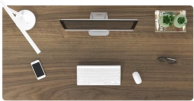 FLEXISPOT E6 3-Stage Dual Motor Electric Standing Desk 48 x 30 Sit Stand Up Desk, Holds 220 lbs, Adjustable Height w/Memory Presets, One-Piece Brown Wood Grain Desktop & White Frame, Ships in 2 Boxes