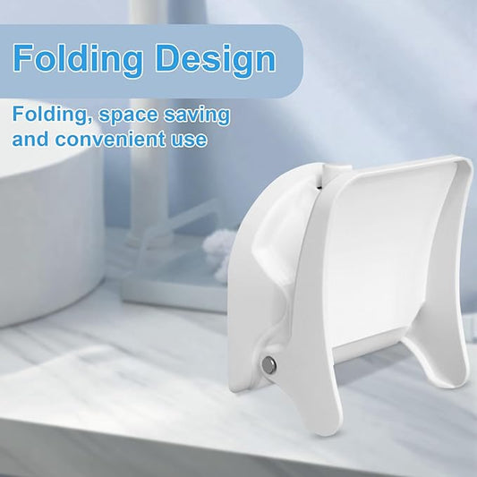 Foldable Shower Foot Rest with Suction Cup for Shaving Legs,Anti-Slip Shower Pedal with No Drilling Suction Cup for Pregnant Woman & Back Pain Sufferers- Reduce Body Strain & Bending Over
