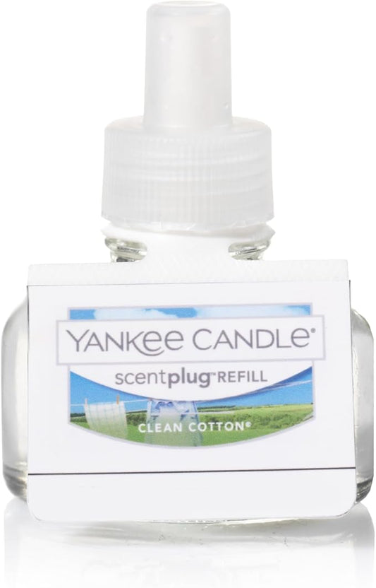 Yankee Candle ScentPlug Refill Clean Cotton, 0.625 Fl OZ (Pack of 4)