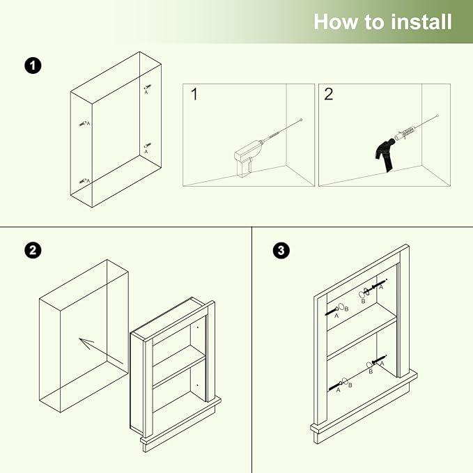Recessed Medicine Cabinet,14x18 Bathroom Cabinet with Storage,Strong MDF in Wall Shower Niche,Bathroom Niche for Shower Wall for Home,Wall Niches Insert for Drywall,White Marble
