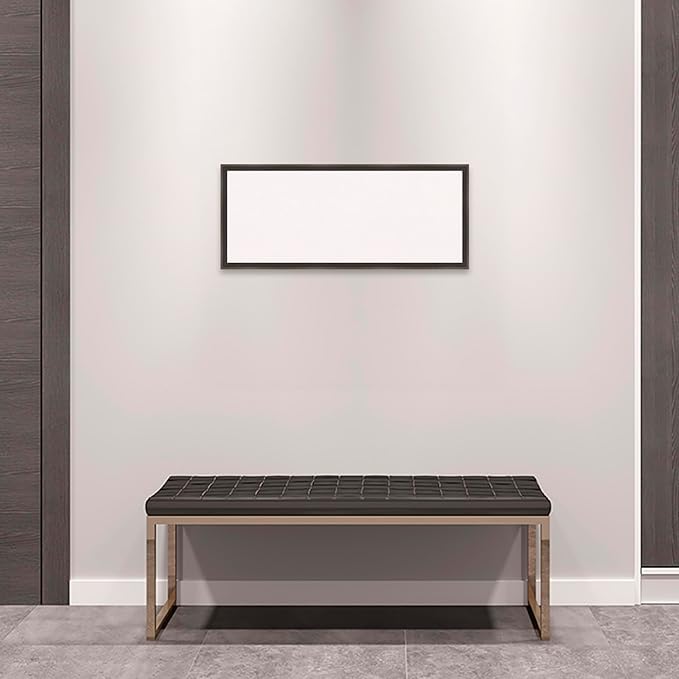 Amanti Art White Cork Board for Wall, 13x31 Vision Board with Brown Wood Frame, Medium Corkboard Office Decor for Home Organization, Casual Corkboard Pinboard to display items for home organization