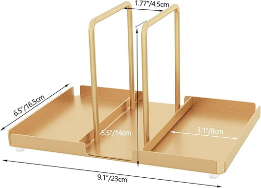 Audmore Gold Napkin Holder for Table, Metal Napkin Storage with Salt and Pepper Shakers Caddy for Dining Table Decor