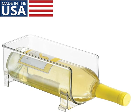 iDesign Stackable Bottle Holder for Water or Wine Bottles– Clear