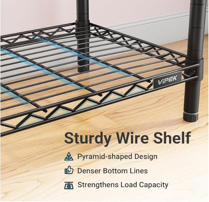 VIPEK X5 Extra Large Expandable Clothes Rack Adjustable from 7'8" to 10'5", Reach-in Closet Metal Clothing Racks Walk-in Freestanding Wardrobe Portable Closets, Black
