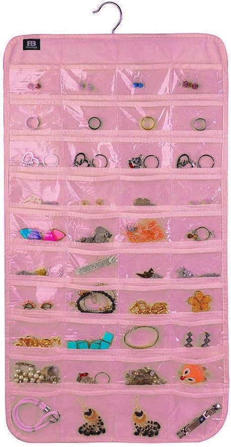 BB Brotrade Hanging Jewelry Organizer,Accessories Organizer,80 Pocket Organizer for Holding Jewelries