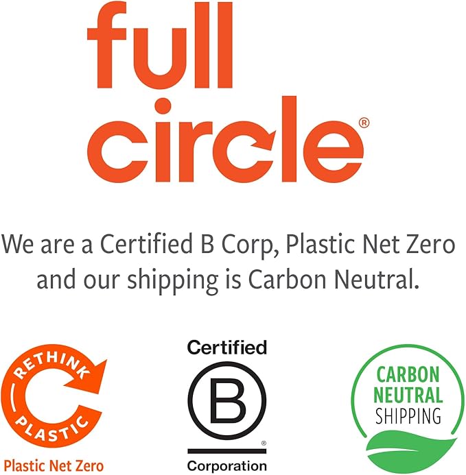 Full Circle Heavy Duty Scour Pads, Pack of 3 – Plant-Based Coconut Shell Scrubbers Made with Recycled Materials, Safe for Nonstick Cookware