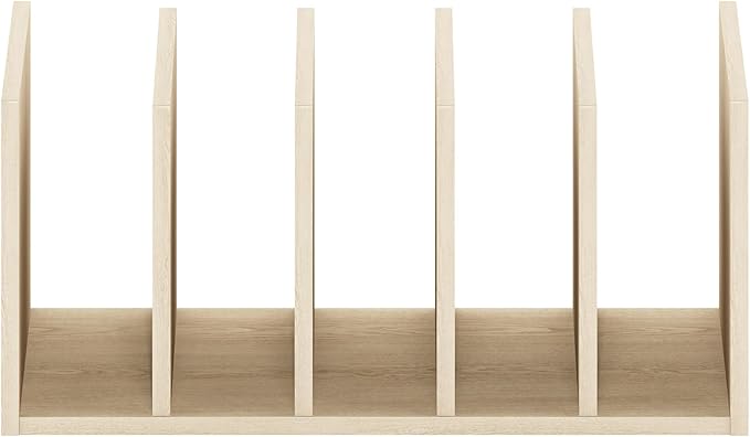 Furinno Hermite Desk Organizers and Accessories with File Holder, Office Organization, Desk Top Book Shelf, for Office Supplies, Natural Oak