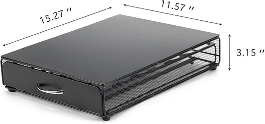 HiveNets Capsule Storage Drawer Coffee Holder Multiple Flavors Pods Organizer 35 Pcs Capacity (Metal)